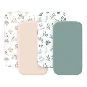 4 Pack Bassinet Sheets (19" × 33")